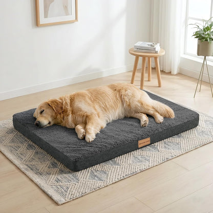 Orthopedic Large Dog Bed Washable Pet Sofa Mat 48''X30'' Black