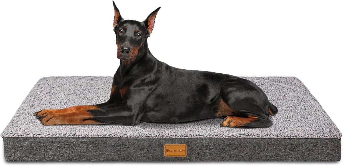 Orthopedic Large Dog Bed Washable Pet Sofa Mat 48''X30'' Black