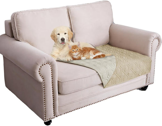 Waterproof Dog Bed Cover Pet Blanket for Furniture Bed Couch Sofa Reversible - Colors B