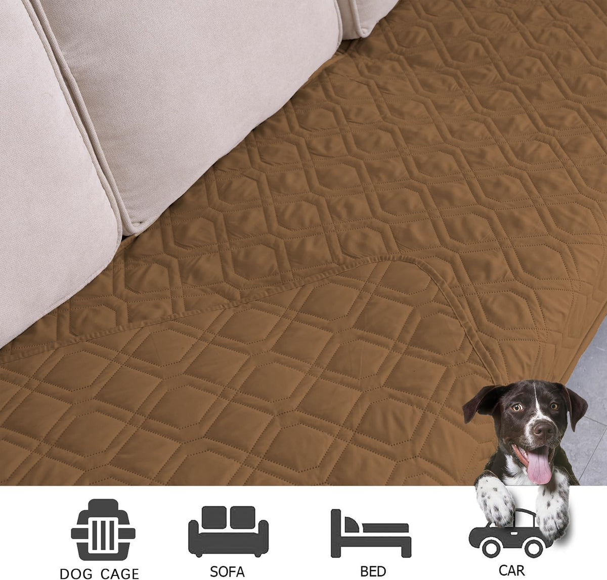 Waterproof Dog Bed Cover Pet Blanket for Furniture Bed Couch Sofa Reversible - Colors B