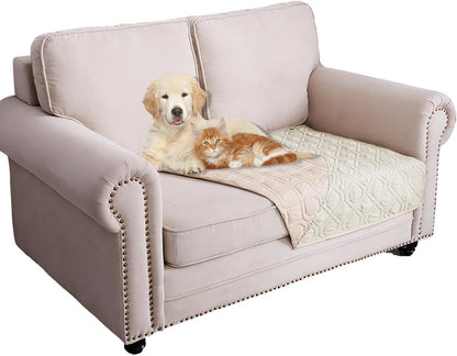 Waterproof Dog Bed Cover Pet Blanket for Furniture Bed Couch Sofa Reversible - Colors B