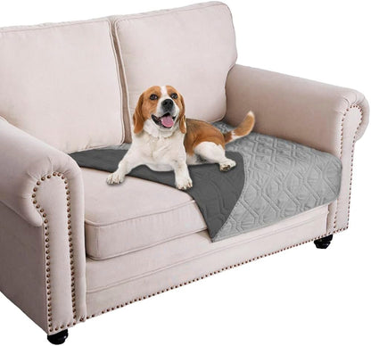 Waterproof Dog Bed Cover Pet Blanket for Furniture Bed Couch Sofa Reversible - Colors B