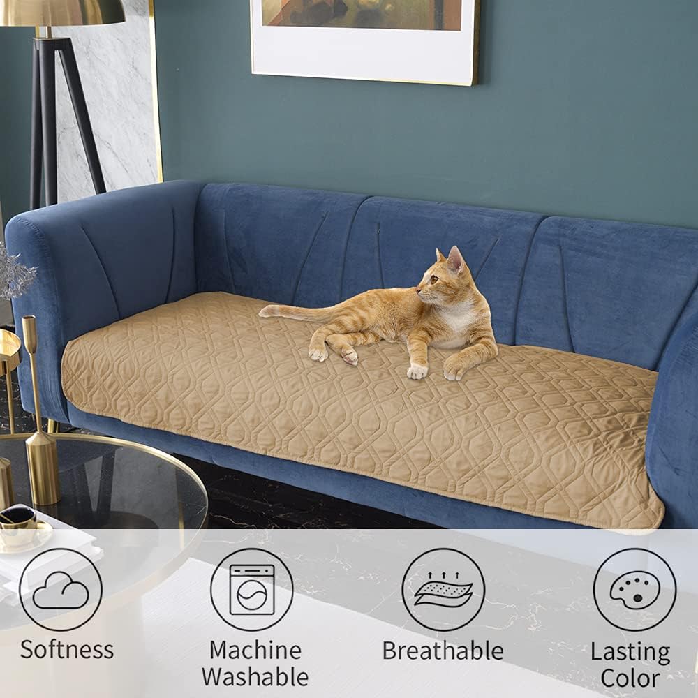 Waterproof Dog Bed Cover Pet Blanket for Furniture Bed Couch Sofa Reversible - Colors B