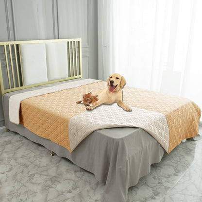Waterproof Dog Bed Cover Pet Blanket for Furniture Bed Couch Sofa Reversible - Colors B