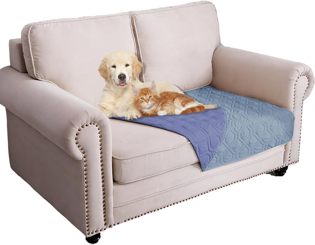 Waterproof Dog Bed Cover Pet Blanket for Furniture Bed Couch Sofa Reversible - Colors B