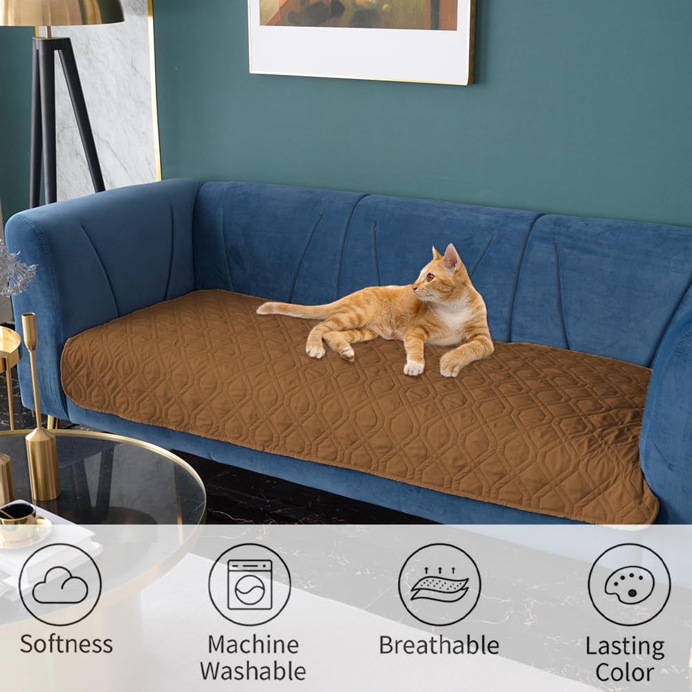 Waterproof Dog Bed Cover Pet Blanket for Furniture Bed Couch Sofa Reversible - Colors B
