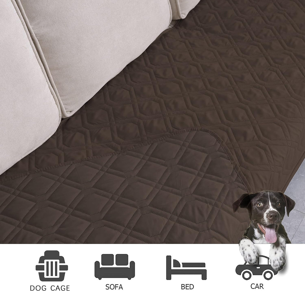 Waterproof Dog Bed Cover Pet Blanket for Furniture Bed Couch Sofa Reversible - Colors B
