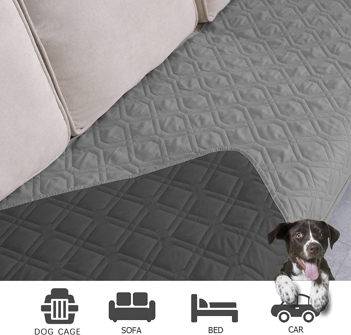 Waterproof Dog Bed Cover Pet Blanket for Furniture Bed Couch Sofa Reversible - Colors B