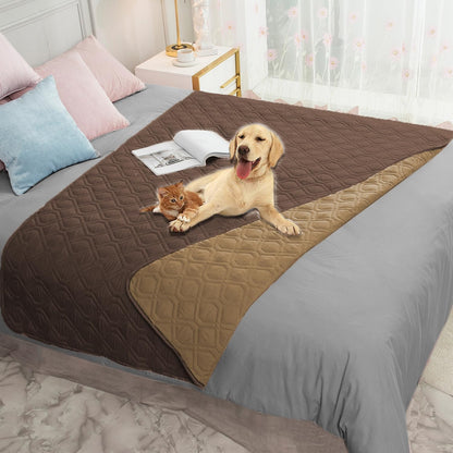 Waterproof Dog Bed Cover Pet Blanket for Furniture Bed Couch Sofa Reversible - Colors B