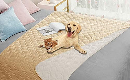 Waterproof Dog Bed Cover Pet Blanket for Furniture Bed Couch Sofa Reversible - Colors B
