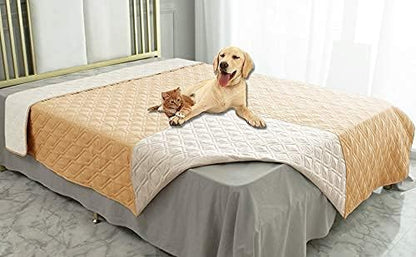 Waterproof Dog Bed Cover Pet Blanket for Furniture Bed Couch Sofa Reversible - Colors B