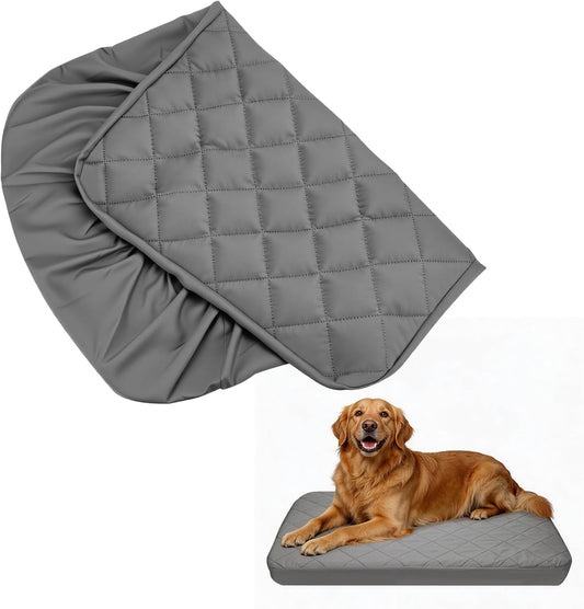 Waterproof Dog Bed Cover Replacement - XL (44"x35"), Grey