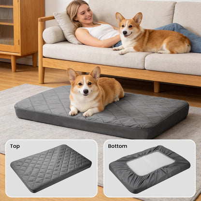 Waterproof Dog Bed Cover Replacement - XL (44"x35"), Grey