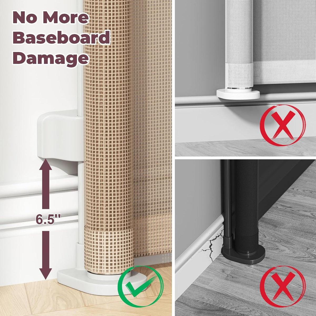 Retractable Baby Gate for Stairs & Doorways, Dog Gate Indoor Outdoor