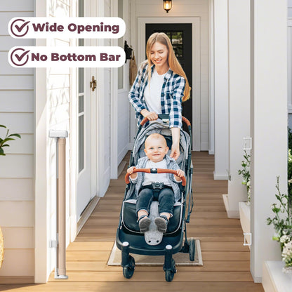 Retractable Baby Gate for Stairs & Doorways, Dog Gate Indoor Outdoor