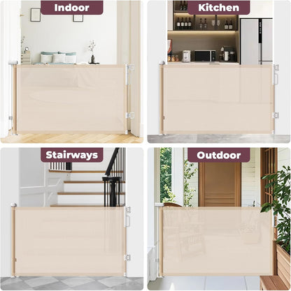 Retractable Baby Gate for Stairs & Doorways, Dog Gate Indoor Outdoor