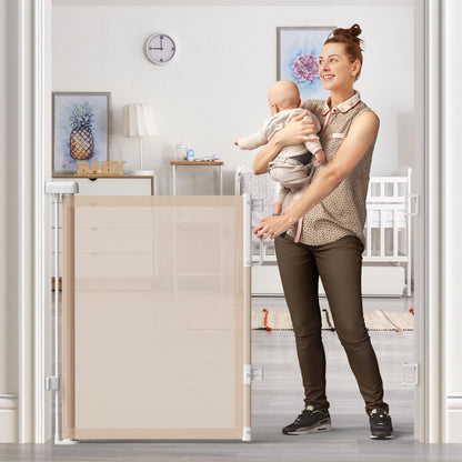 Retractable Baby Gate for Stairs & Doorways, Dog Gate Indoor Outdoor