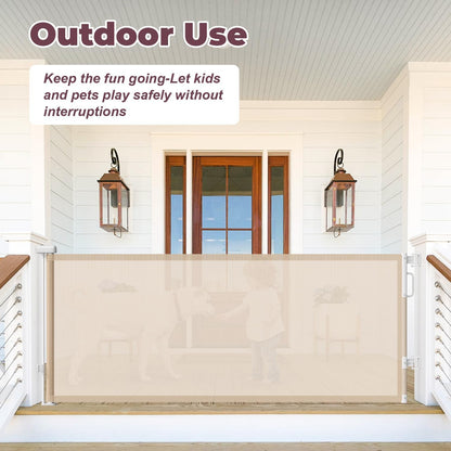 Retractable Baby Gate for Stairs & Doorways, Dog Gate Indoor Outdoor