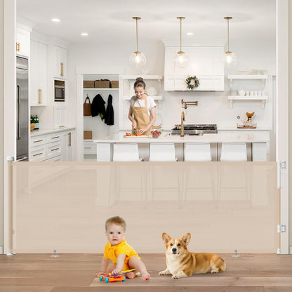 Retractable Baby Gate for Stairs & Doorways, Dog Gate Indoor Outdoor