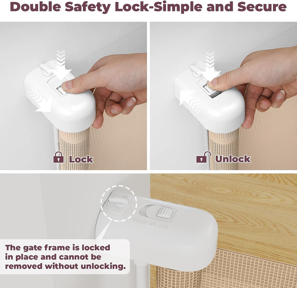 Retractable Baby Gate for Stairs & Doorways, Dog Gate Indoor Outdoor