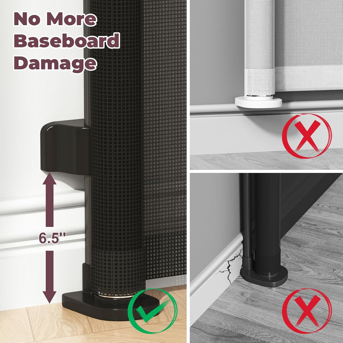 Retractable Baby Gate for Stairs & Doorways, Dog Gate Indoor Outdoor