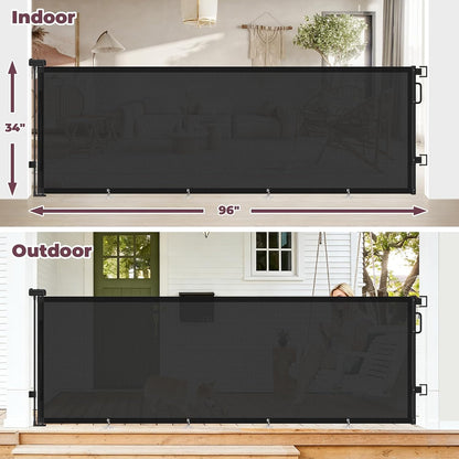 Retractable Baby Gate for Stairs & Doorways, Dog Gate Indoor Outdoor