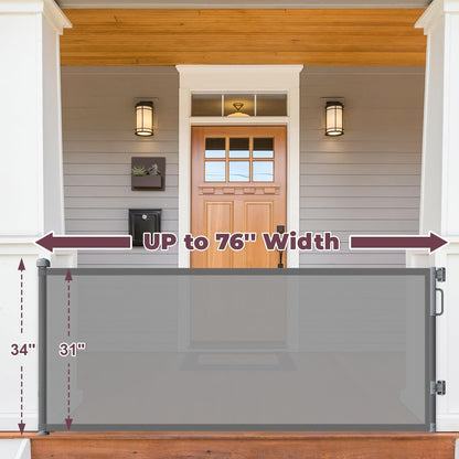 Retractable Baby Gate for Stairs & Doorways, Dog Gate Indoor Outdoor