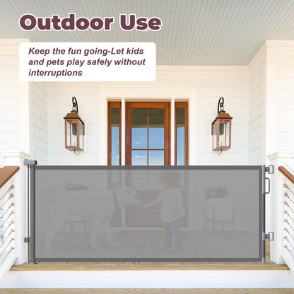 Retractable Baby Gate for Stairs & Doorways, Dog Gate Indoor Outdoor
