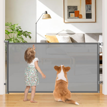 Retractable Baby Gate for Stairs & Doorways, Dog Gate Indoor Outdoor
