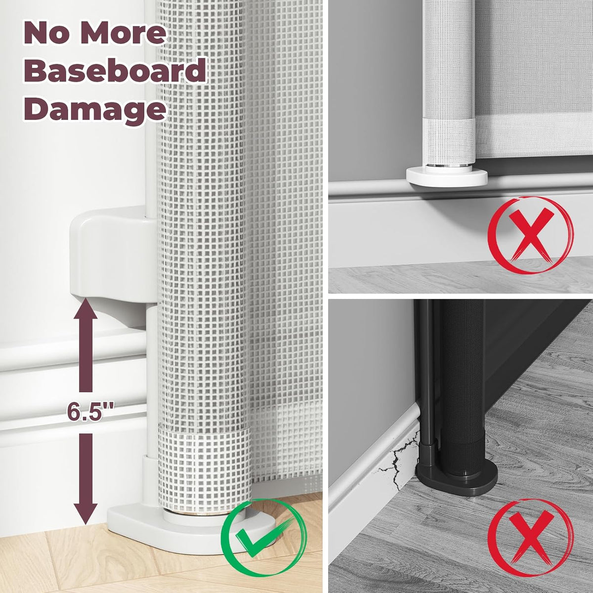Retractable Baby Gate for Stairs & Doorways, Dog Gate Indoor Outdoor