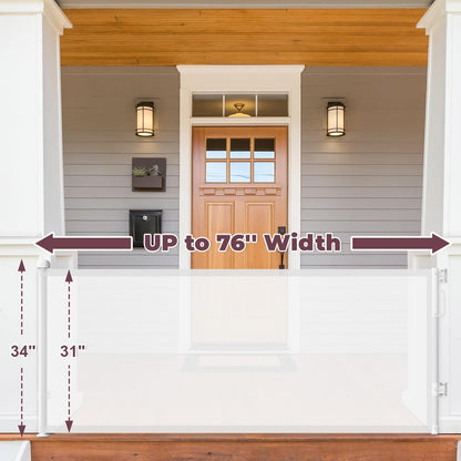 Retractable Baby Gate for Stairs & Doorways, Dog Gate Indoor Outdoor