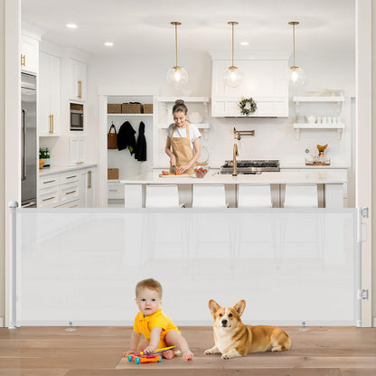 Retractable Baby Gate for Stairs & Doorways, Dog Gate Indoor Outdoor