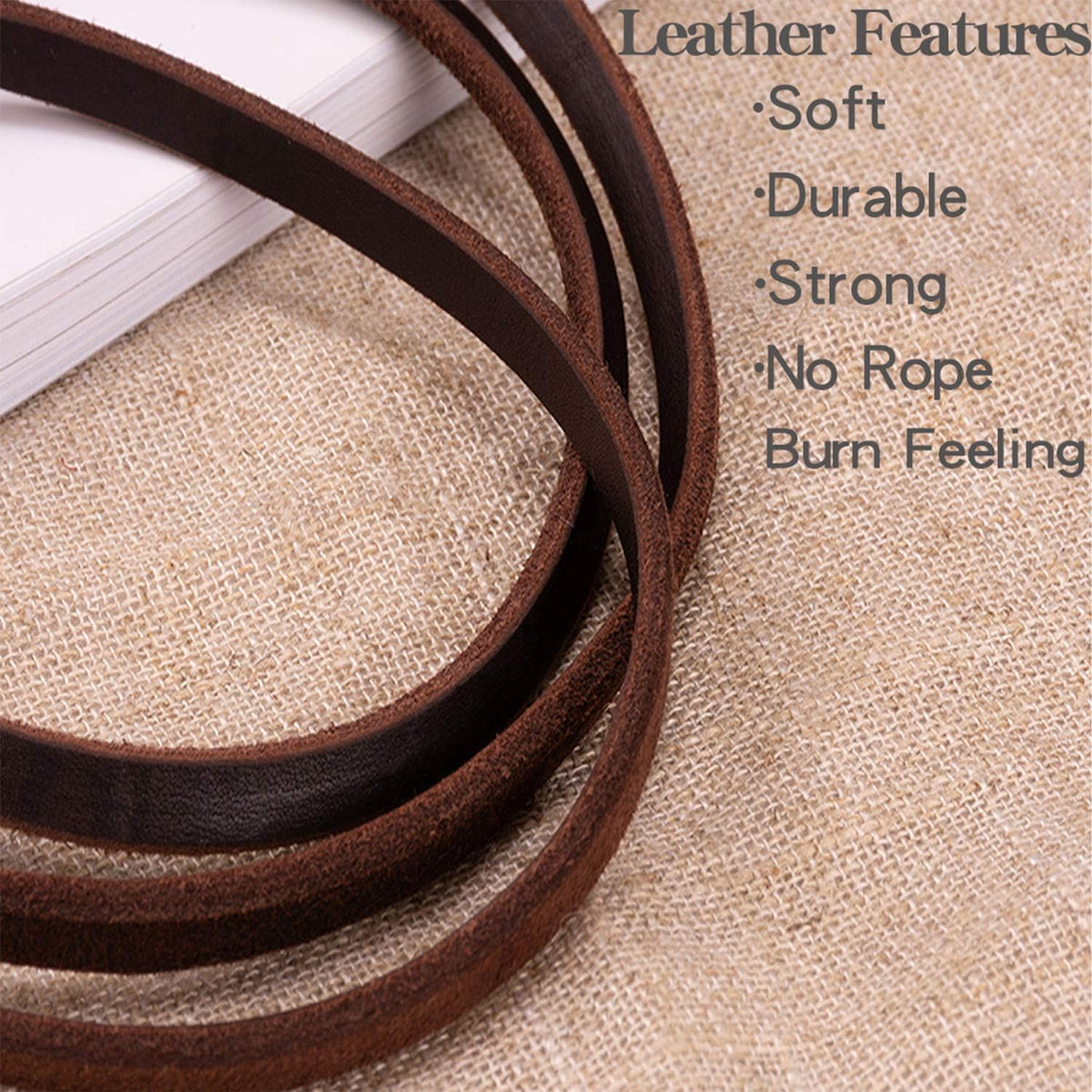 Genuine Thin Leather Dog Leash for Small Dogs, Leather Training Dog Leash for Medium Dogs, Puppy, Cats, Up to 15 lb, 1/3 Inch Wide