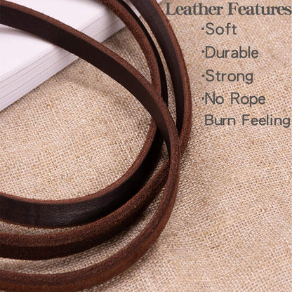 Genuine Thin Leather Dog Leash for Small Dogs, Leather Training Dog Leash for Medium Dogs, Puppy, Cats, Up to 15 lb, 1/3 Inch Wide