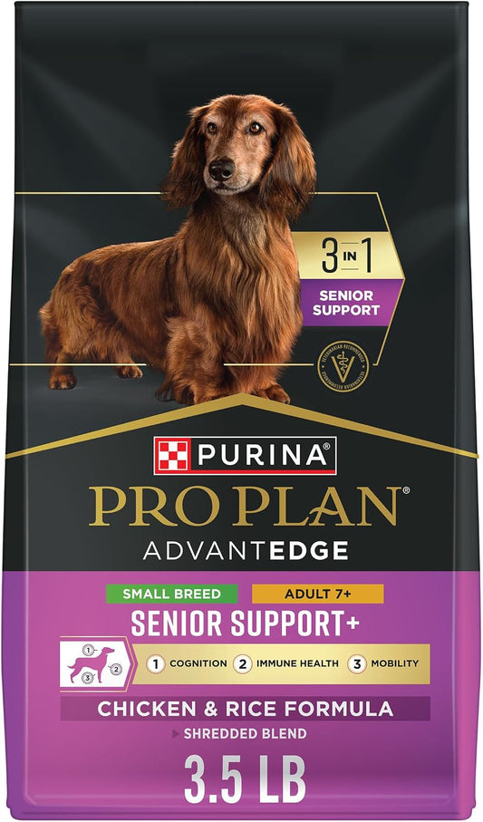 AdvantEDGE Senior Support Plus Small Breed Shredded Blend Chicken and Rice Formula Dry Dog Food - 3.5 lb Bag