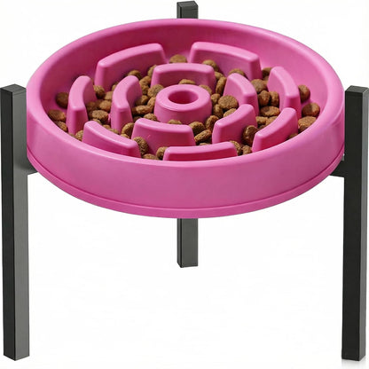 Adjustable Width Dog Bowl Holder - Single Bowl Feeder for Medium to Large Breed Dogs, fits Bowls from 8-11 inches, Sturdy Metal Construction, Ergonomic Design (Bowl not Included)