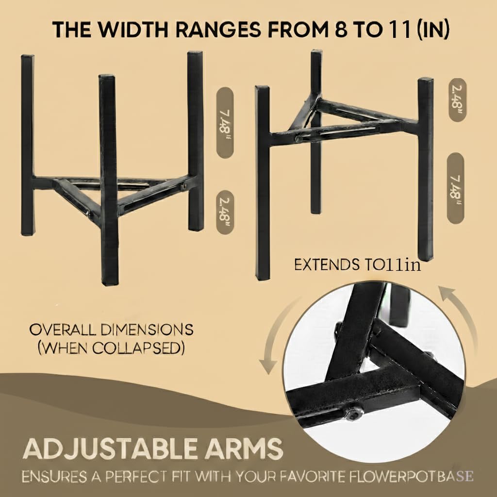 Adjustable Width Dog Bowl Holder - Single Bowl Feeder for Medium to Large Breed Dogs, fits Bowls from 8-11 inches, Sturdy Metal Construction, Ergonomic Design (Bowl not Included)
