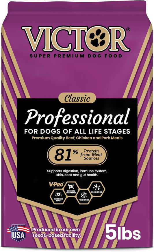 Professional Dry Dog Food - Gluten-Free Active Dog Kibble, 5 lb