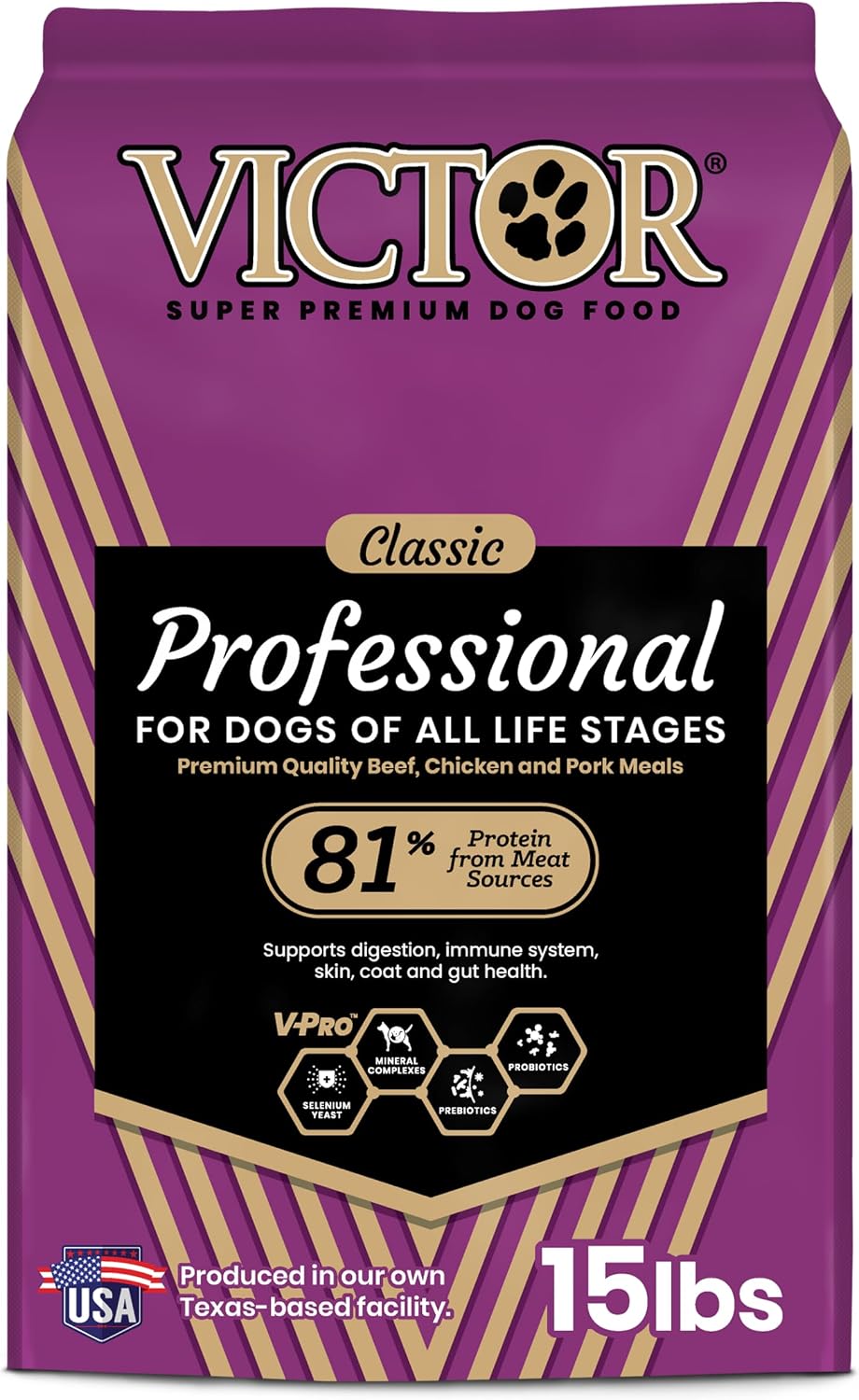 Professional Dry Dog Food - Gluten-Free Active Dog Kibble, 5 lb