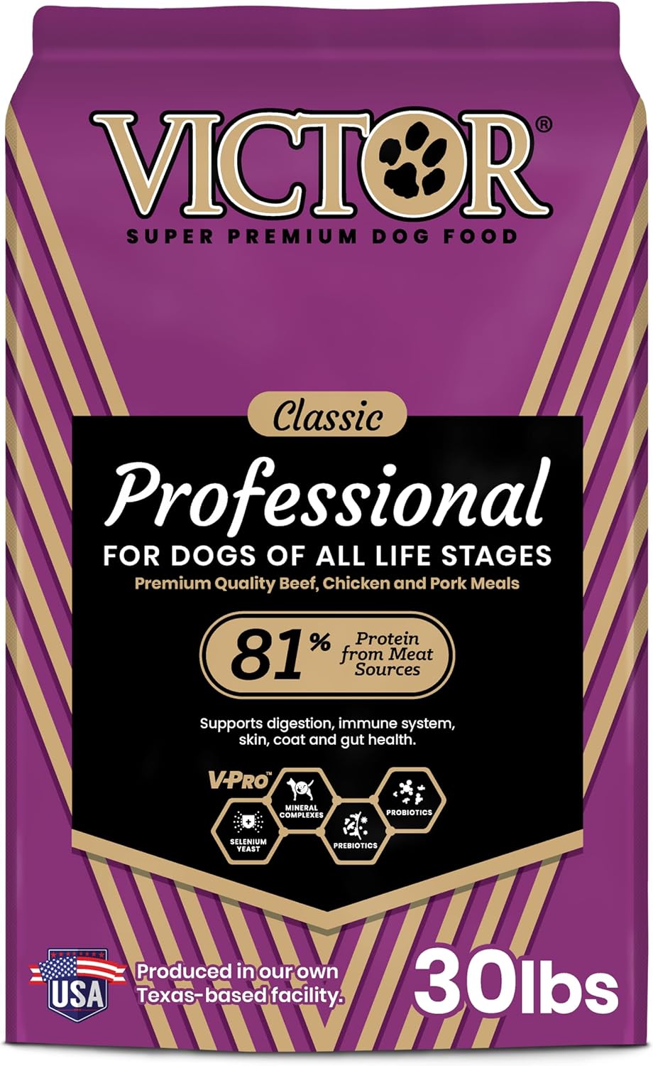 Professional Dry Dog Food - Gluten-Free Active Dog Kibble, 5 lb