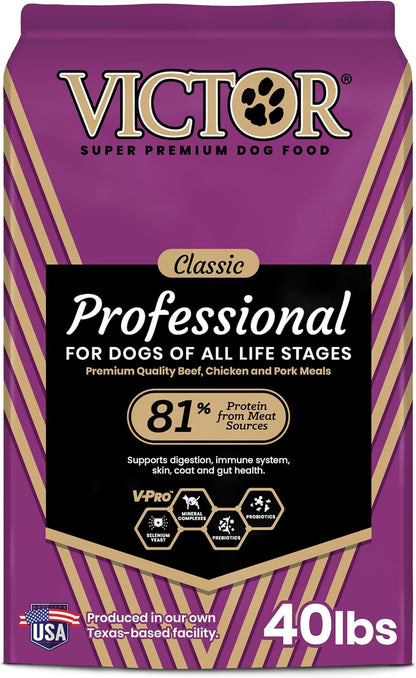 Professional Dry Dog Food - Gluten-Free Active Dog Kibble, 5 lb