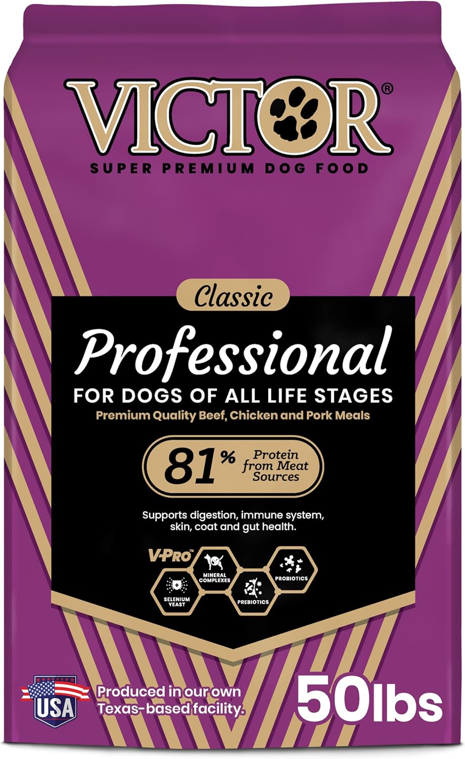 Professional Dry Dog Food - Gluten-Free Active Dog Kibble, 5 lb