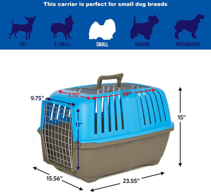 Spree by Midwest 24-Inch Travel Carrier, Blue, Fits Pets up to 25 lbs