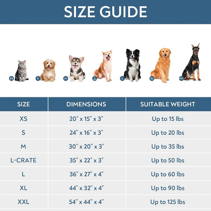 Waterproof Dog Bed Cover, Grey Bone Print 27 x 36 x 4 Inch, Cover Only | Removable Dog Bed Covers Replacement Washable with Smooth Zipper, Indoor/Outdoor, for Dog/Cat