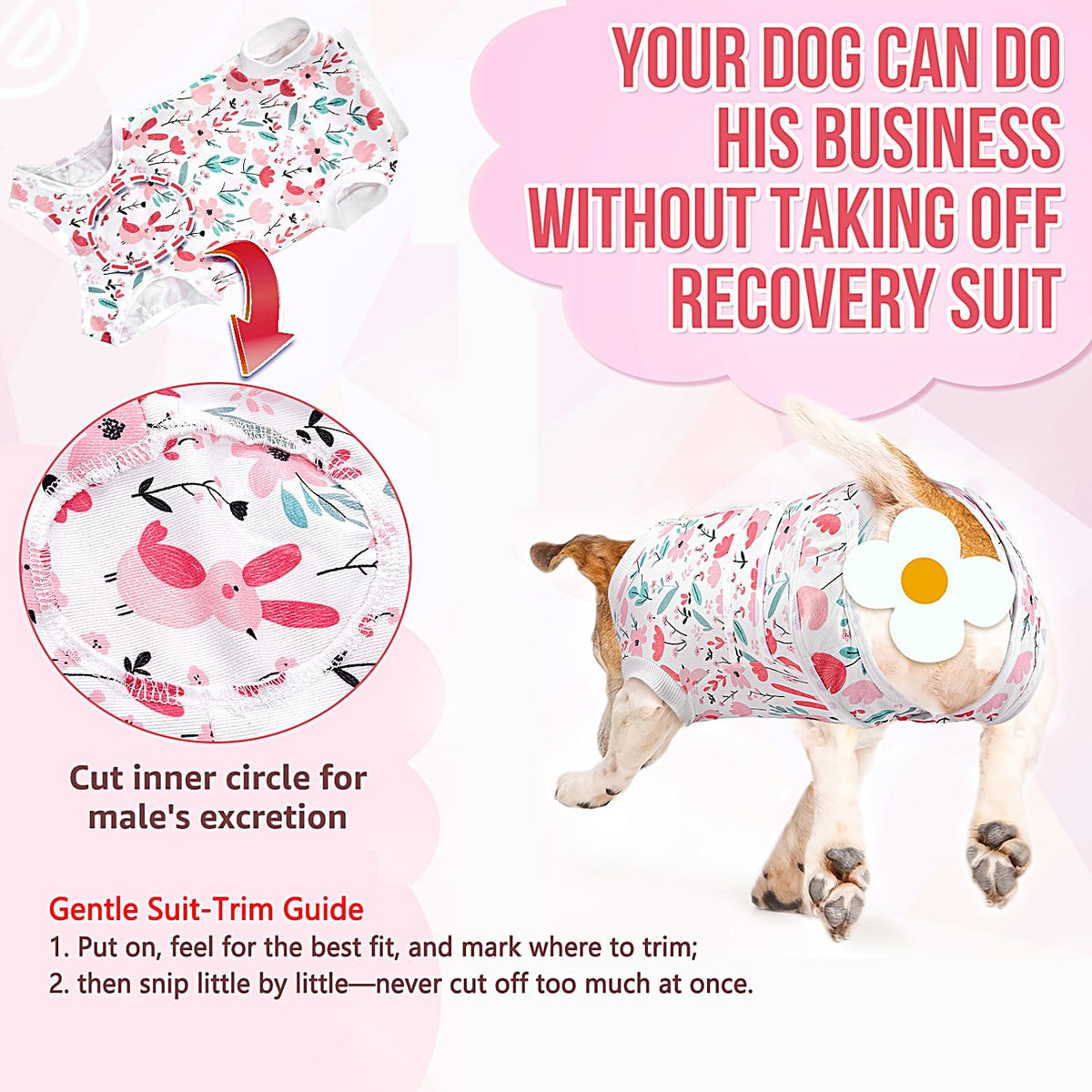 Recovery Suit for Dogs, Female Male Spay Neuter Post Surgery Suit