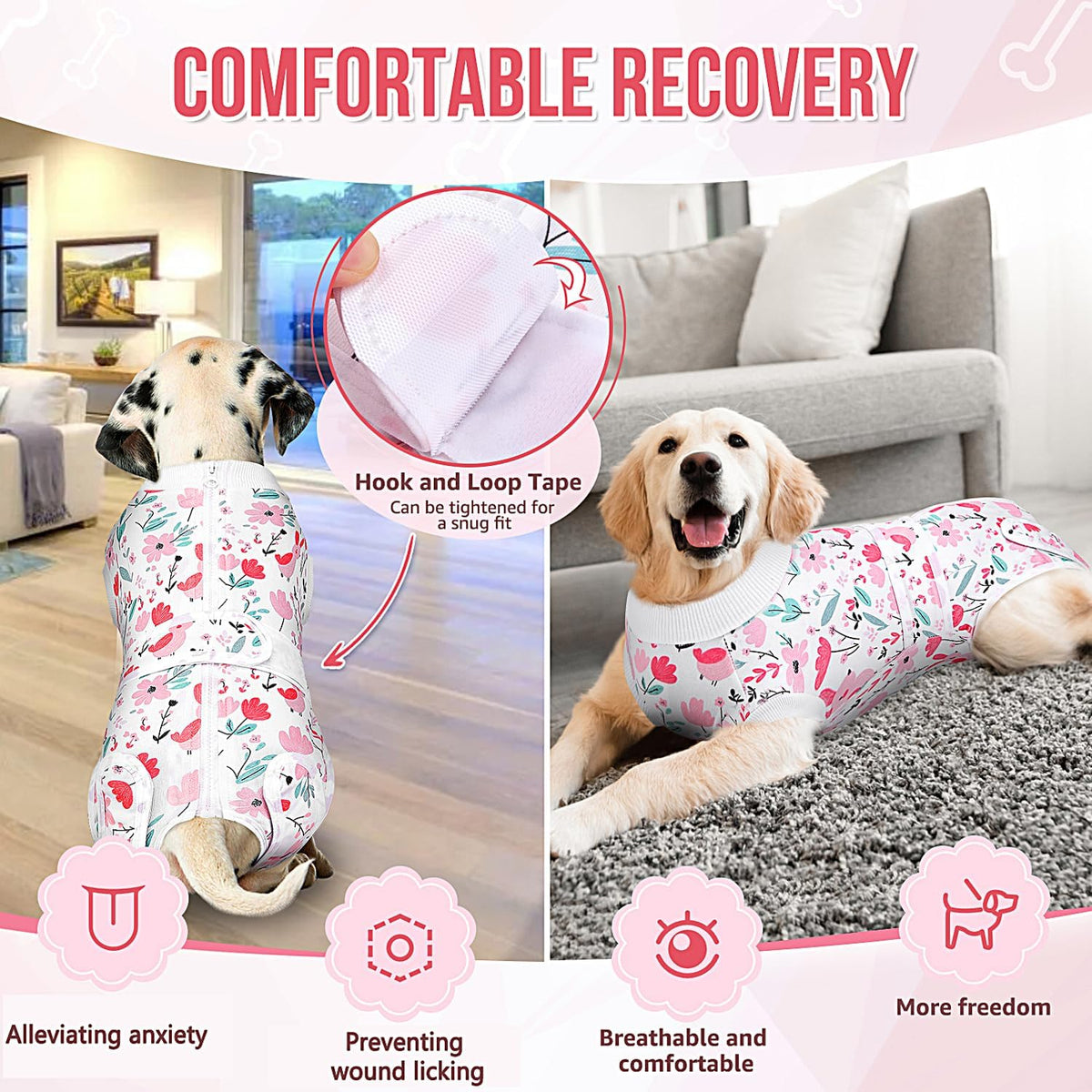 Recovery Suit for Dogs, Female Male Spay Neuter Post Surgery Suit