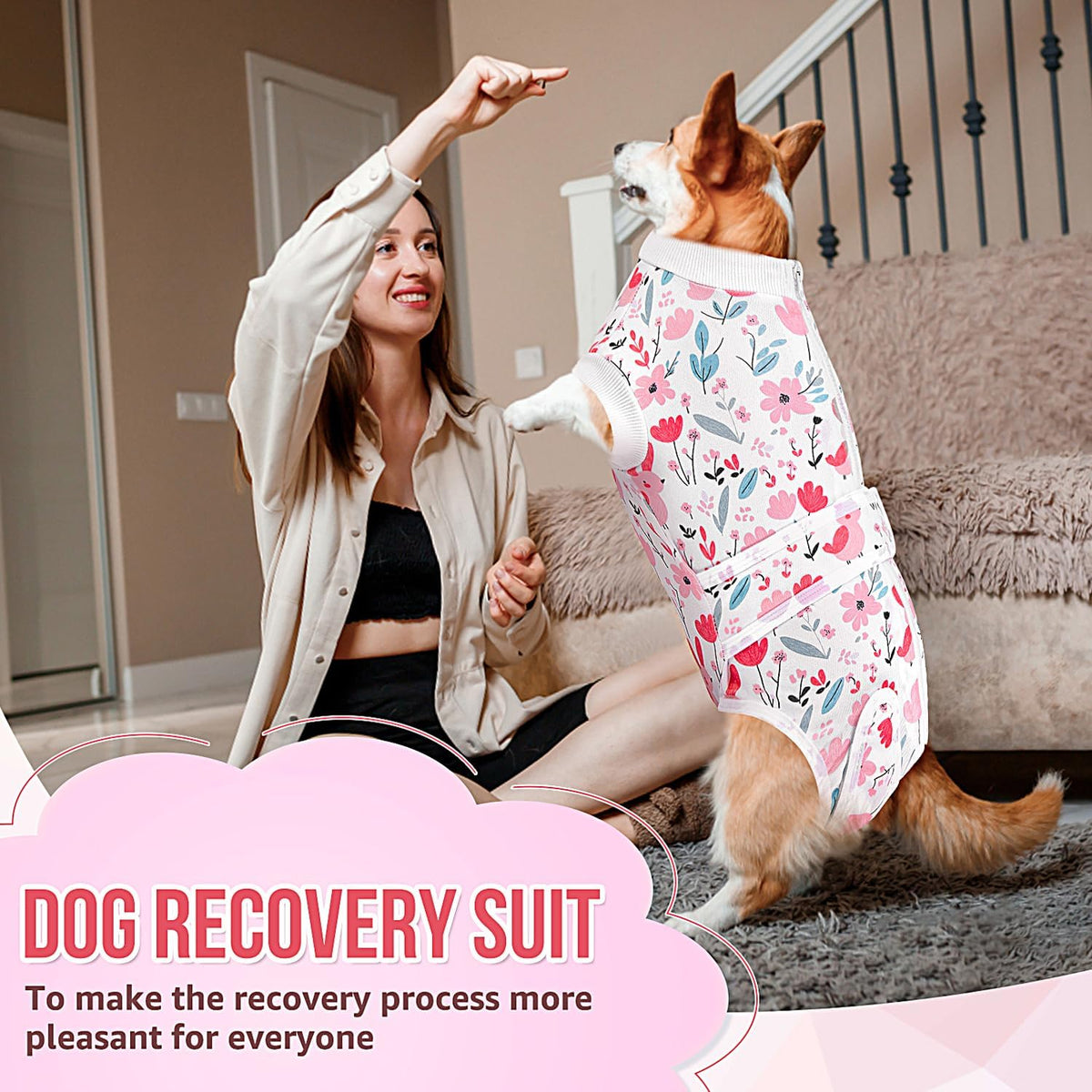 Recovery Suit for Dogs, Female Male Spay Neuter Post Surgery Suit