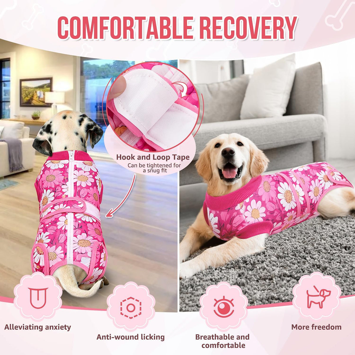 Recovery Suit for Dogs, Female Male Spay Neuter Post Surgery Suit