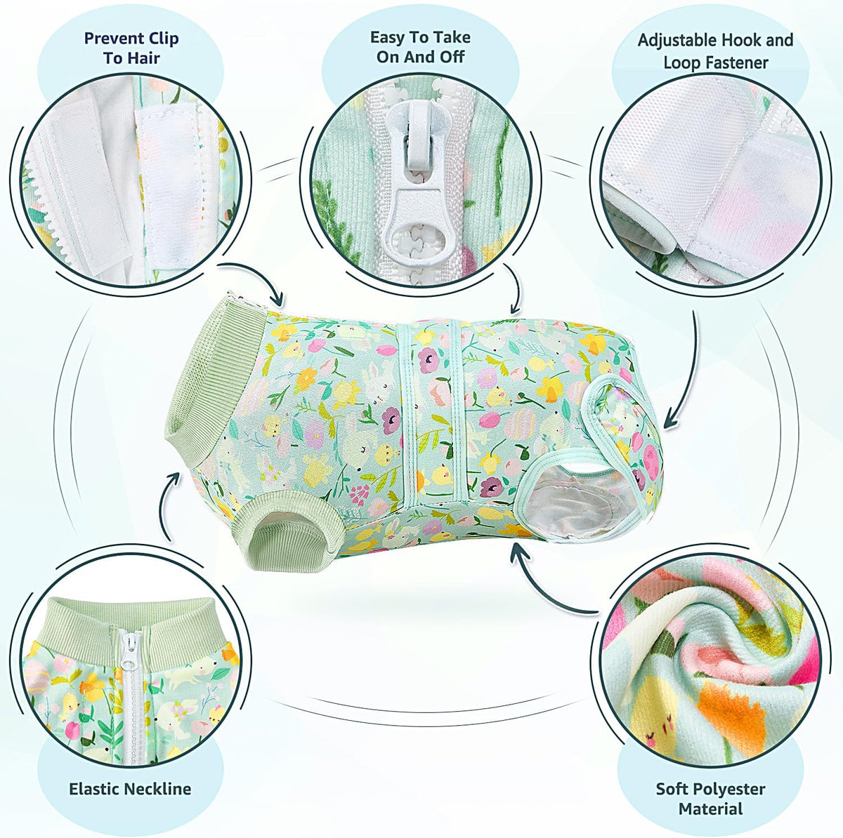 Recovery Suit for Dogs, Female Male Spay Neuter Post Surgery Suit
