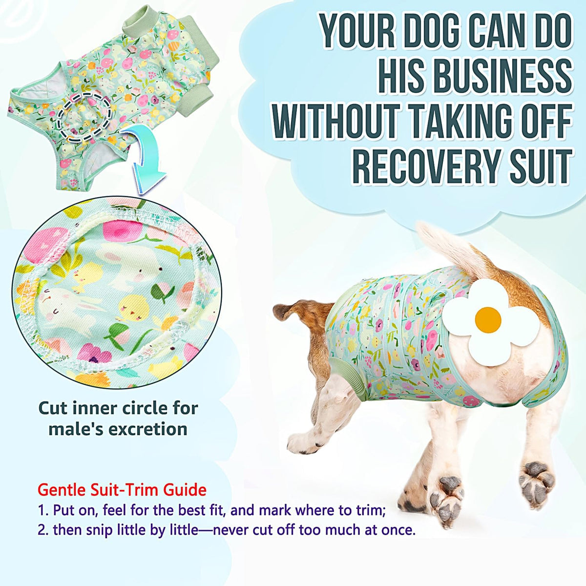 Recovery Suit for Dogs, Female Male Spay Neuter Post Surgery Suit